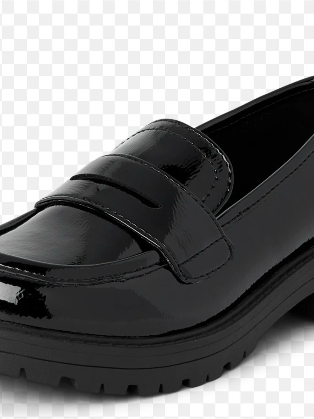 Old Navy Black Patent Kids Penny Loafers